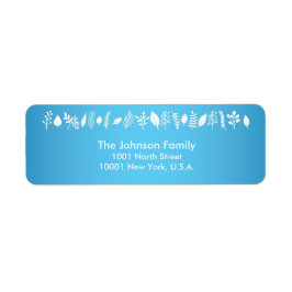 Custom Blue Frohe Weihnachts-Rücksendeadressen-Auf