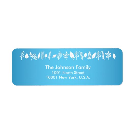 Custom Blue Frohe Weihnachts-Rücksendeadressen-Auf (Vorne)