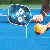 Custom Blue Galaxy Pickleball Paddle mit Initialen