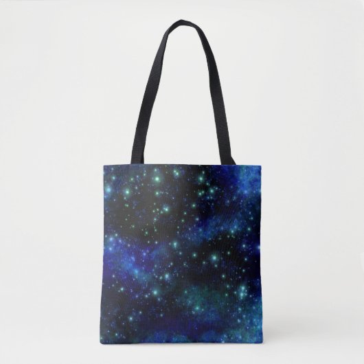 Custom Blue Galaxy Tote Bag Tasche (Vorderseite)