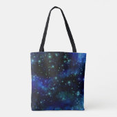 Custom Blue Galaxy Tote Bag Tasche (Rückseite)