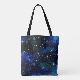 Custom Blue Galaxy Tote Bag Tasche