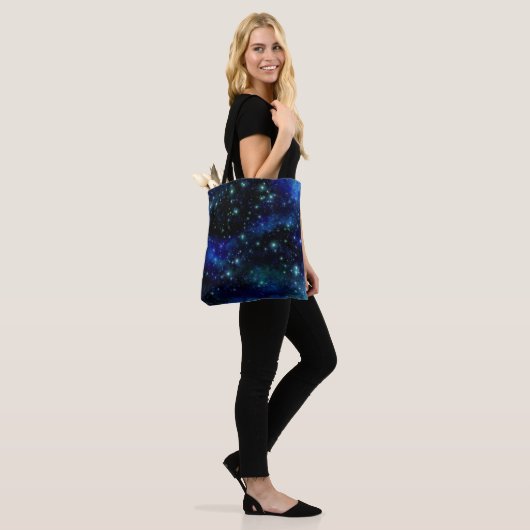 Custom Blue Galaxy Tote Bag Tasche (Am Model)