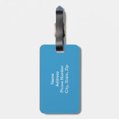 Custom Blue Gefärbte Krawatte Luggage Tag Gepäckanhänger (Rückseite vertikal)