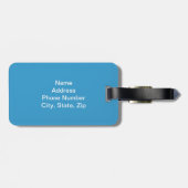 Custom Blue Gefärbte Krawatte Luggage Tag Gepäckanhänger (Rückseite horizontal)