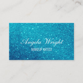 Custom Blue Glitzer Business Card Visitenkarte