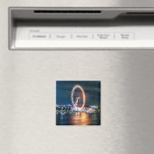 Custom Blue Gold City Night Travel London Magnet (In Situ (Geschirrspüler))