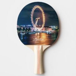 Custom Blue Gold City Night Travel London Tischtennis Schläger