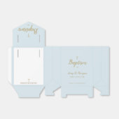 Custom blue gold cross Script Taufe Fvor Box Geschenkschachtel (Ungefaltet)
