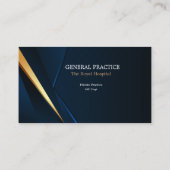 Custom Blue Gold Moderne Minimalistisch Beruflich Visitenkarte (Rückseite)