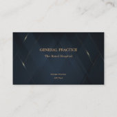 Custom Blue Gold Moderne Minimalistisch Personalis Visitenkarte (Rückseite)