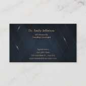 Custom Blue Gold Moderne Minimalistisch Personalis Visitenkarte (Vorderseite)