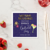 Custom Blue Gold Tasselߴ Turned Graduation Party Serviette (Beispiel)