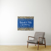 Custom Blue Gold Wedding Backdrop Foto Prop Wandteppich (Beispiel (Horizontal))