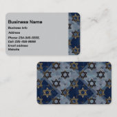 Custom Blue Gray Gold Star von David Visitenkarte (Vorne/Hinten)
