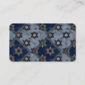 Custom Blue Gray Gold Star von David Visitenkarte (Rückseite)