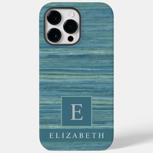 Custom Blue Gray Marmorstreifen Case-Mate iPhone Hülle (Rückseite)