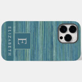 Custom Blue Gray Marmorstreifen Case-Mate iPhone Hülle (Rückseite (Horizontal))