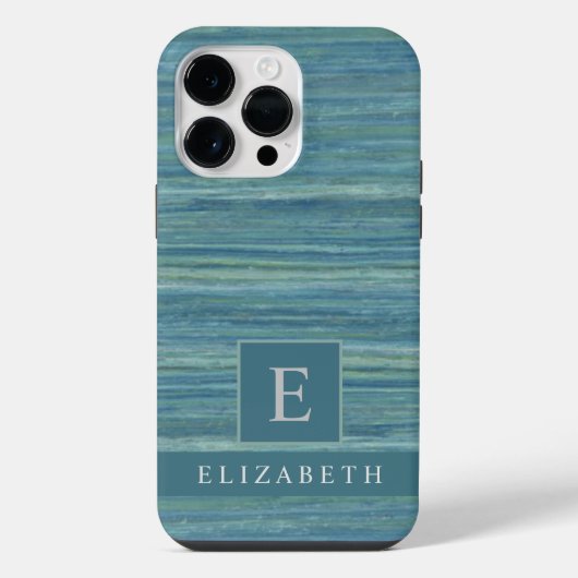 Custom Blue Gray Marmorstreifen iPhone Hülle (Rückseite)