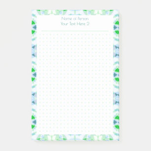 Custom Blue Green Dot Grid Student Geschenkplaner Post-it Klebezettel