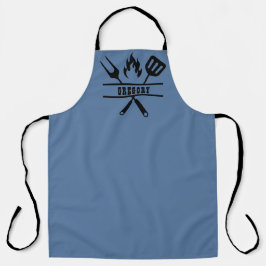 Custom Blue Grilling Apron Schürze