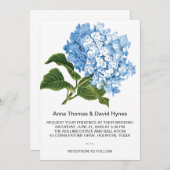 CUSTOM BLUE HYDRANGEA PERSONALISIERT WEDD INVITAT EINLADUNG (Vorne/Hinten)