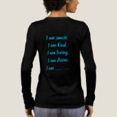 Custom BLUE I Am Tri-Blend Shirt (Rückseite)