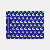 Custom Blue INDIA FLAG Fleecedecke (Vorderseite (Horizontal))