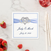 Custom Blue Infinity Heart Paper Napkins Serviette (Beispiel)