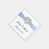 Custom Blue Infinity Heart Paper Napkins Serviette (Ecke)