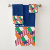 Custom Blue IRISH AMERICAN Badhandtuch Set (Insitu)