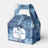 Custom Blue Jean Baby Denim Themed Baby Dusche Geschenkschachtel (Vorderseite)