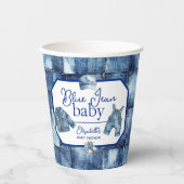 Custom Blue Jean Baby Denim Themed Baby Dusche Pappbecher (Vorderseite)