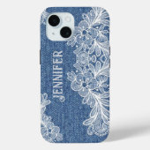 Custom Blue Jean Denim iPhone / iPad Gehäuse Case-Mate iPhone Hülle (Rückseite)