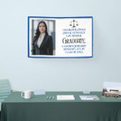 Custom Blue Law School Foto Graduation Party Banner (Messe)