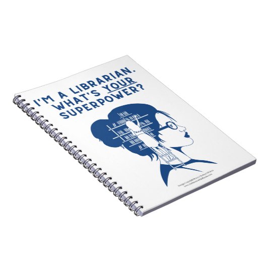 Custom Blue Librarian Spiral Notebook Notizblock (Rechte Seite)