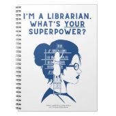 Custom Blue Librarian Spiral Notebook Notizblock (Vorderseite)