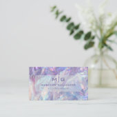 Custom Blue Lila Frizzle Muster Beruflich Visitenkarte (Stehend Vorderseite)