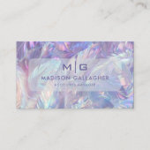 Custom Blue Lila Frizzle Muster Beruflich Visitenkarte (Vorderseite)