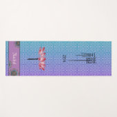 Custom Blue Lila Mandala Muster Lotus Zen Kanji Yogamatte (Vorderseite (Horizontal))