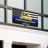 Custom Blue Line Police Academy Graduation Party Banner (Äußeres Gebäude)