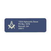 Custom Blue Lodge Mailing Labels (Vorne)