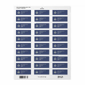 Custom Blue Lodge Mailing Labels (Vorne)