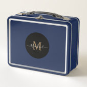 Custom Blue Lunchbox - Name und QR-Code (Vorderseite)