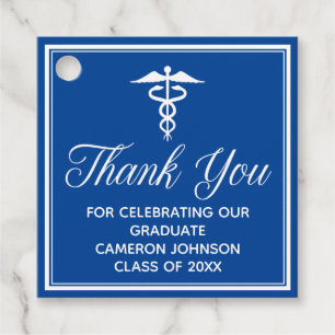 Custom Blue Medical School Graduation Party Geschenkanhänger