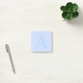 Custom Blue Monogram Letter Notepad Post-it Klebezettel (Büro)