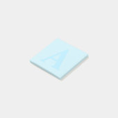 Custom Blue Monogram Post-it® Notes Post-it Klebezettel (angewinkelt)