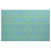 Custom Blue Morning Glory Pattern on Golden Yellow Stoff (Fat Quarter (45,7 x 55,9 cm))