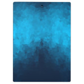 Custom Blue Mosaic Geometric Pattern Klemmbrett (Rückseite)