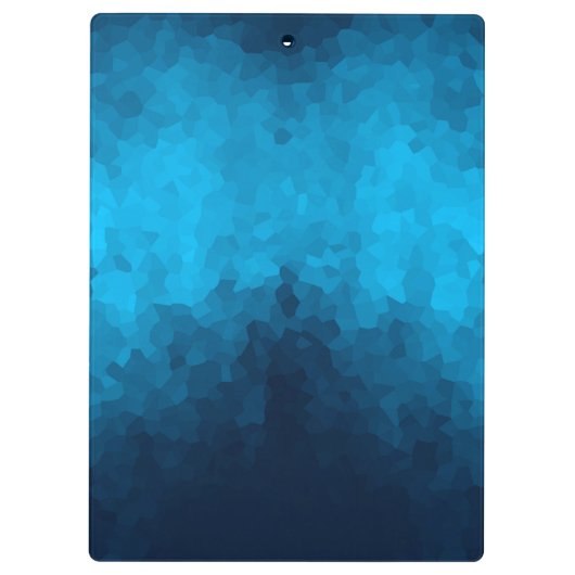 Custom Blue Mosaic Geometric Pattern Klemmbrett (Rückseite)